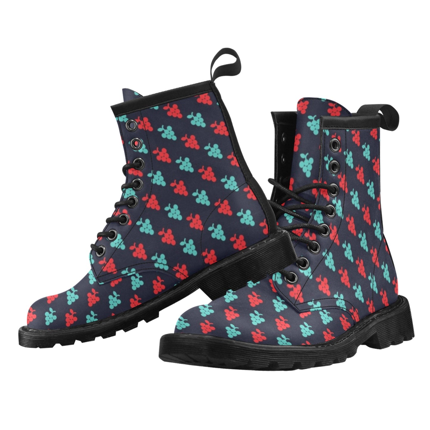 Grape Pattern Print Design GP07 Women's Boots