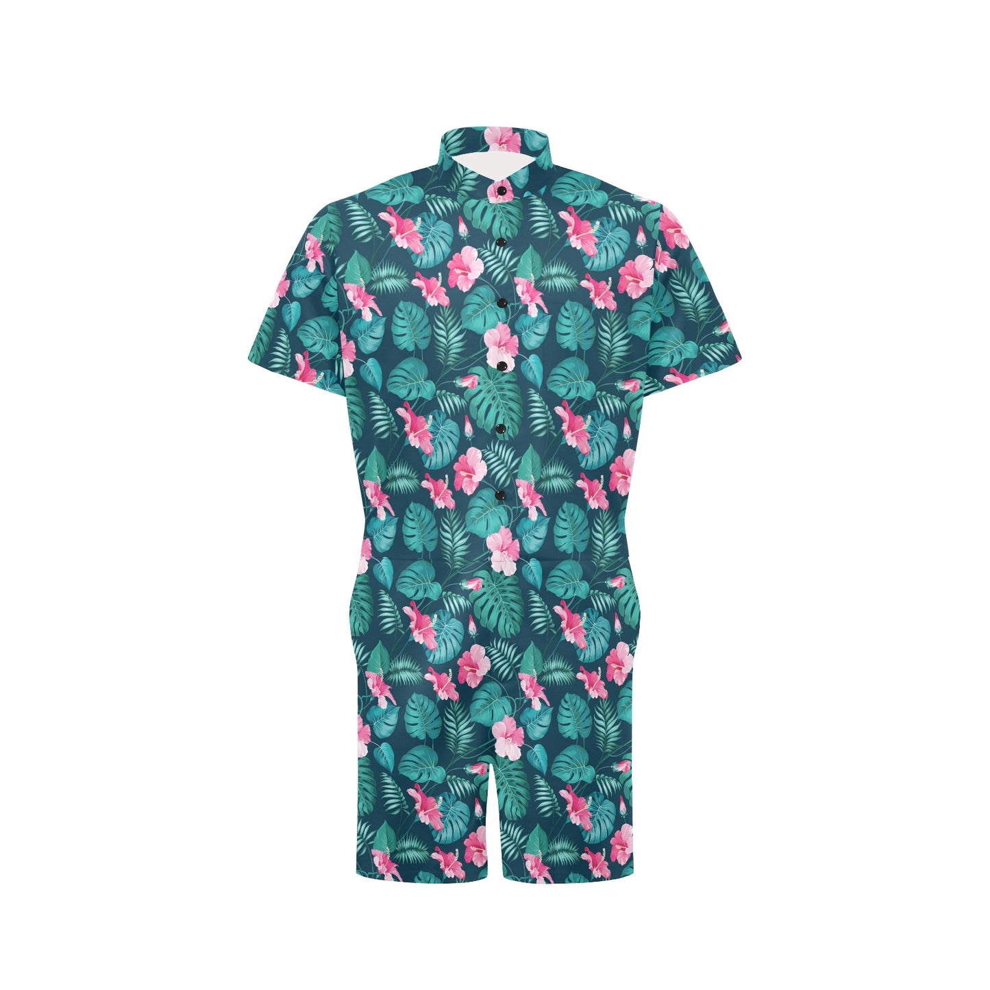 Summer Floral Print Design LKS301 Men's Romper