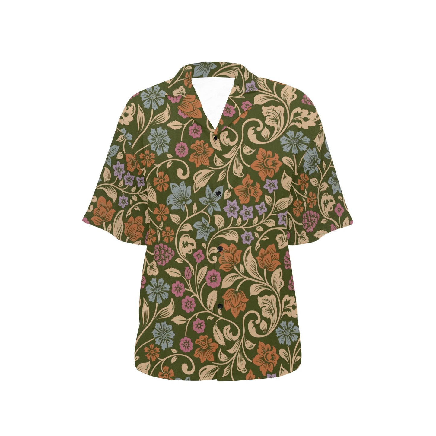 Floral Vintage Print Pattern Women's Hawaiian Shirt