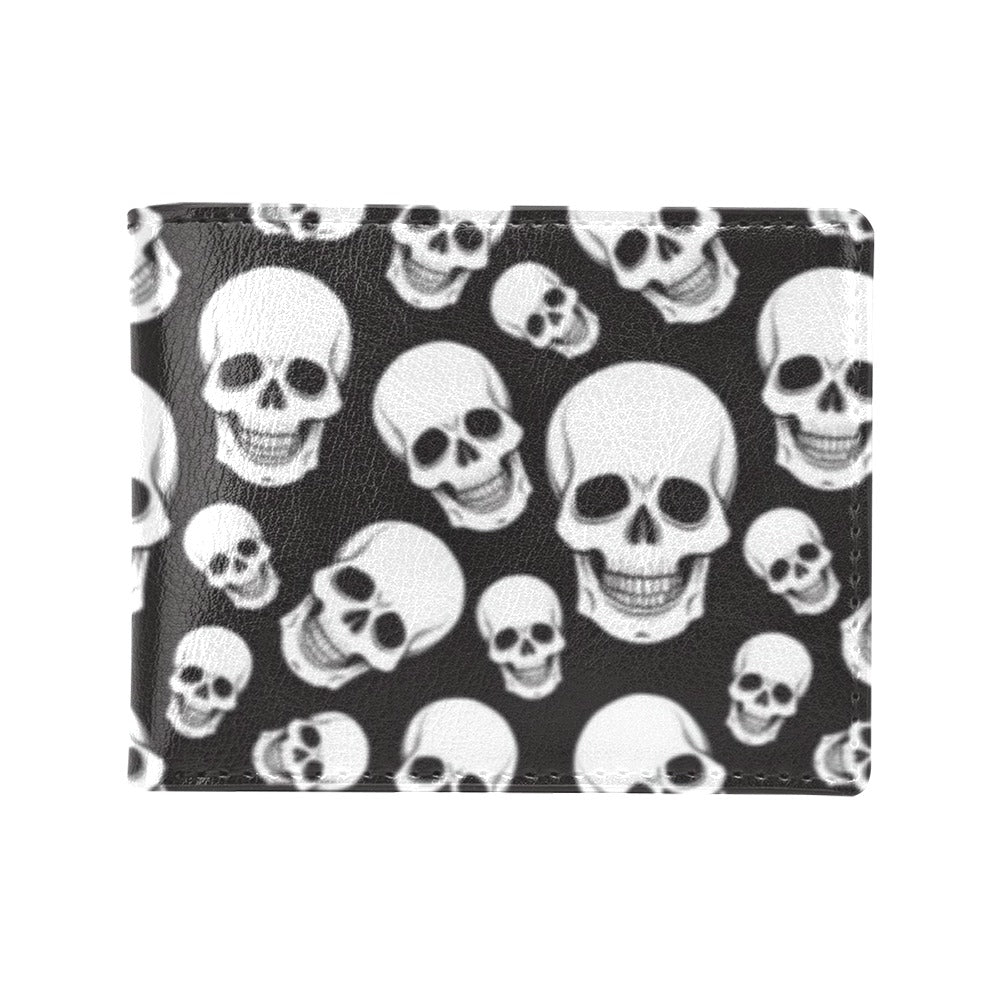 Skull Print Design LKS301 Men's ID Card Wallet