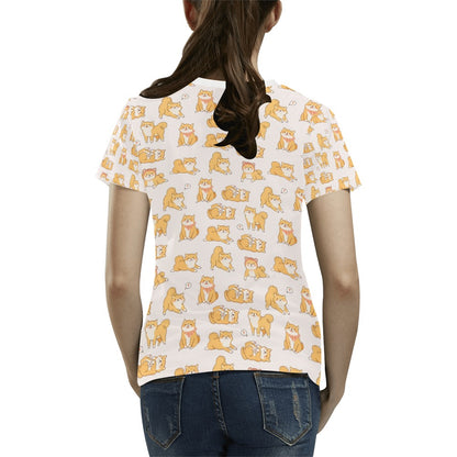 Shiba Inu Print Design LKS308 Women's  T-shirt