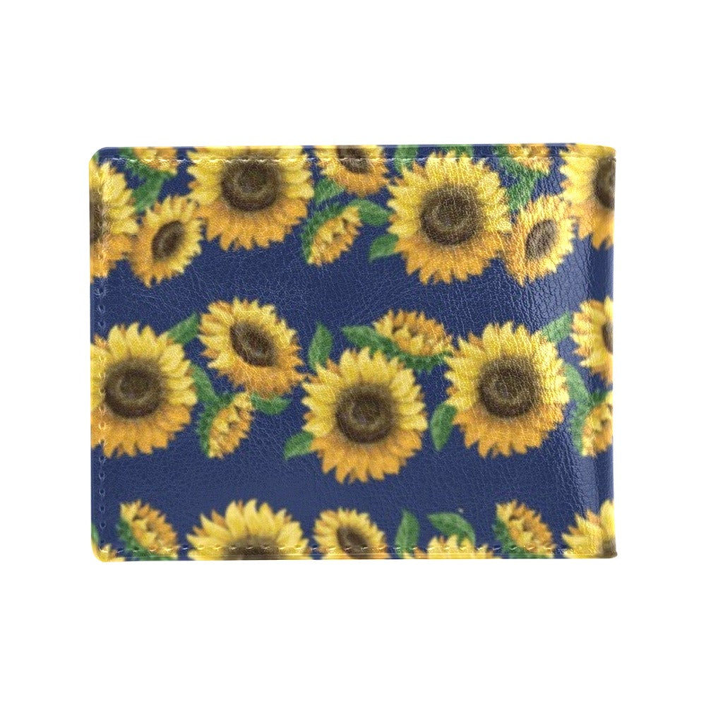 Sunflower Print Design LKS307 Men's ID Card Wallet