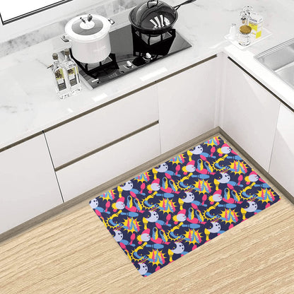 Bowling Pattern Print Design 02 Kitchen Mat