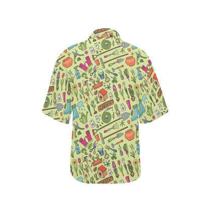 Gardening Pattern Print Design G02 Women's Hawaiian Shirt