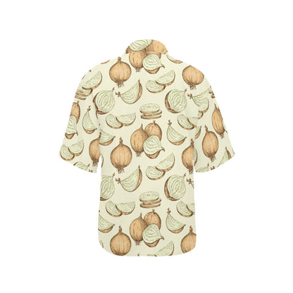 Onion Pattern Print Design A02 Women's Hawaiian Shirt