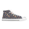 Dragonfly Print Design LKS404 High Top Women's White Shoes