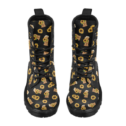 Sunflower Pattern Print Design SF016 Women's Boots