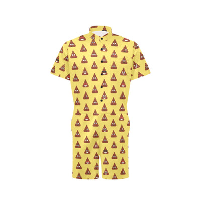 Emoji Poop Print Pattern Men's Romper