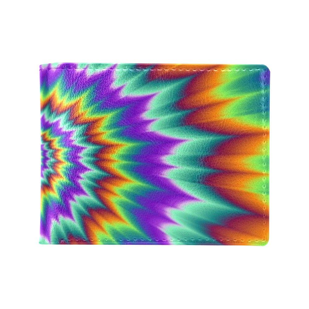 Optical illusion Pulsing fiery spirals Men's ID Card Wallet