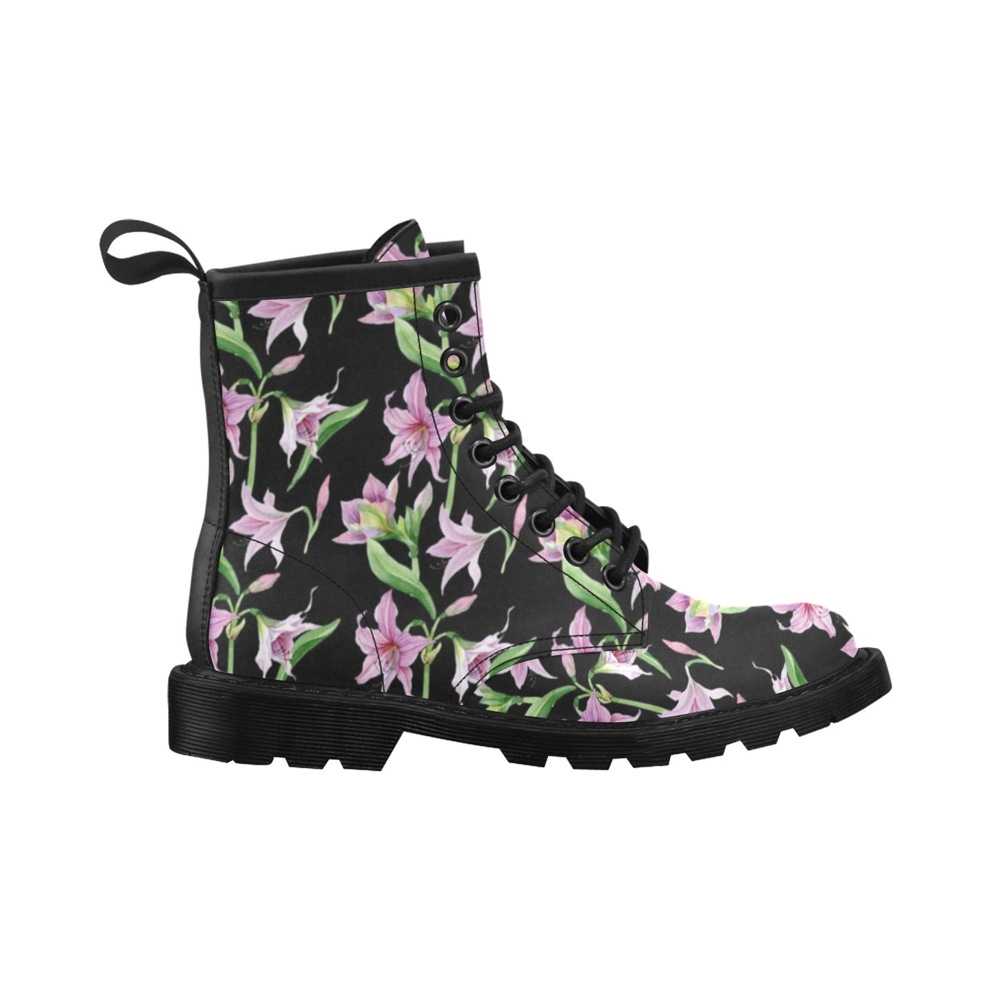 Amaryllis Pattern Print Design AL08 Women's Boots