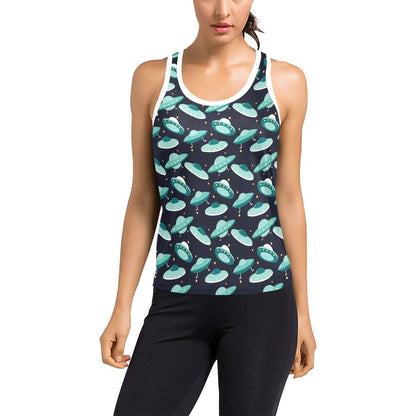 UFO Print Design LKS304 Women's Racerback Tank Top