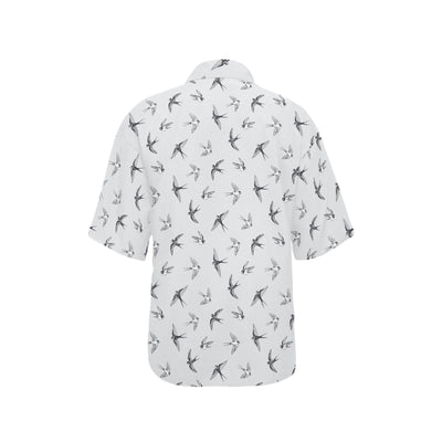 Swallow Bird Pattern Print Design 04 Women's Hawaiian Shirt