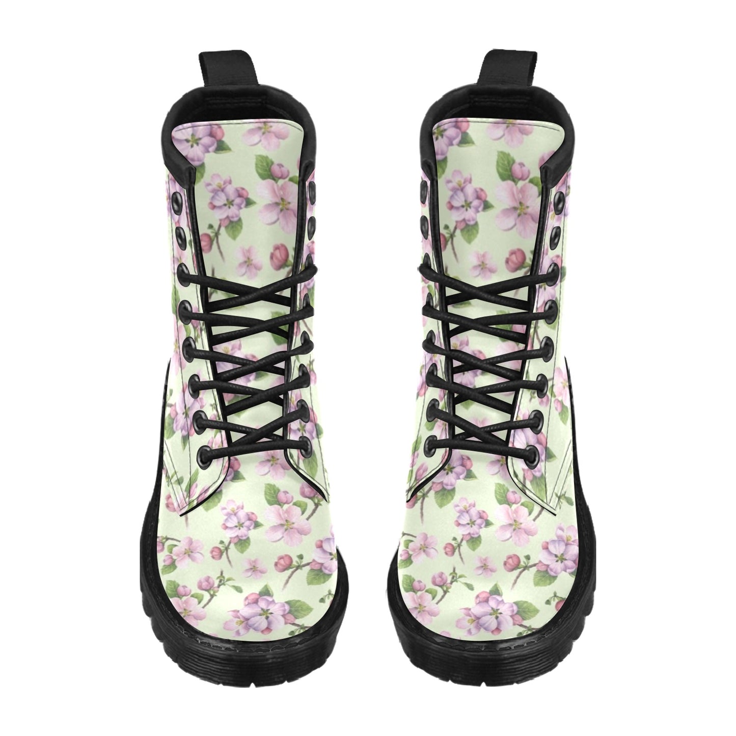 Apple blossom Pattern Print Design AB05 Women's Boots