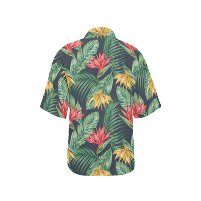 Bird Of Paradise Pattern Print Design BOP09 Women's Hawaiian Shirt