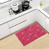 Hibiscus Red Pattern Print LKS308 Kitchen Mat