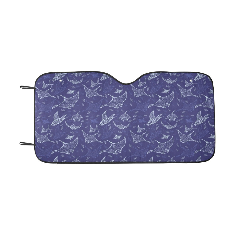 Manta Ray Print Design LKS401 Car front Windshield Sun Shade
