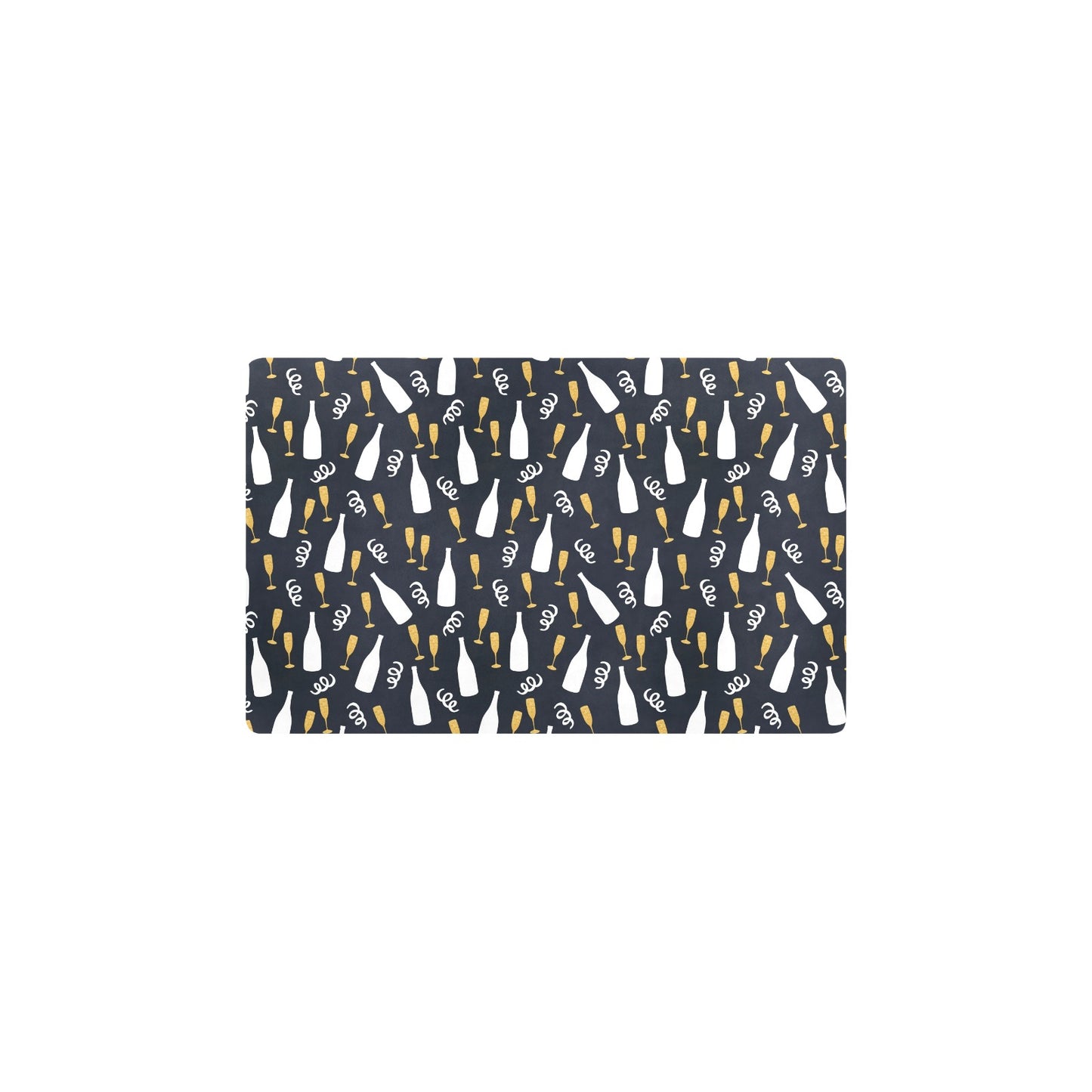 Champagne Pattern Print Design 01 Kitchen Mat