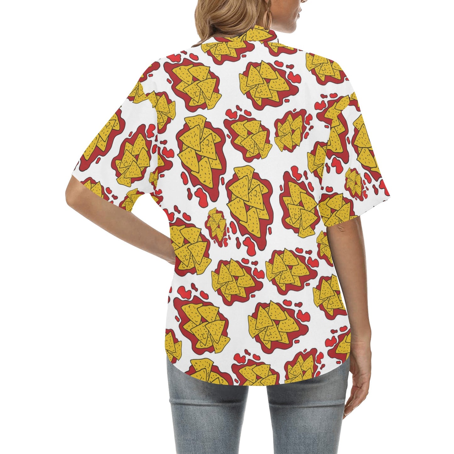 Nachos Pattern Print Design A03 Women's Hawaiian Shirt