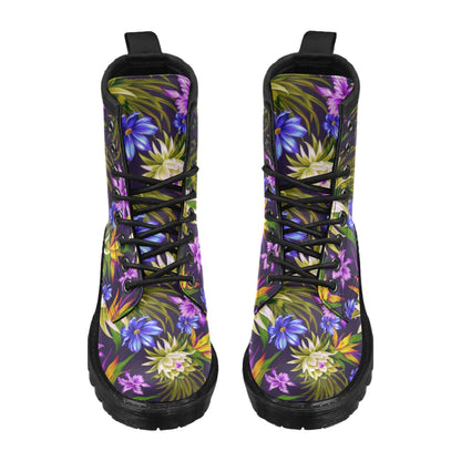 Water Lily Pattern Print Design WL08 Women's Boots