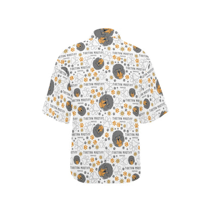 Tibetan Mastiffs Print Design LKS302 Women's Hawaiian Shirt