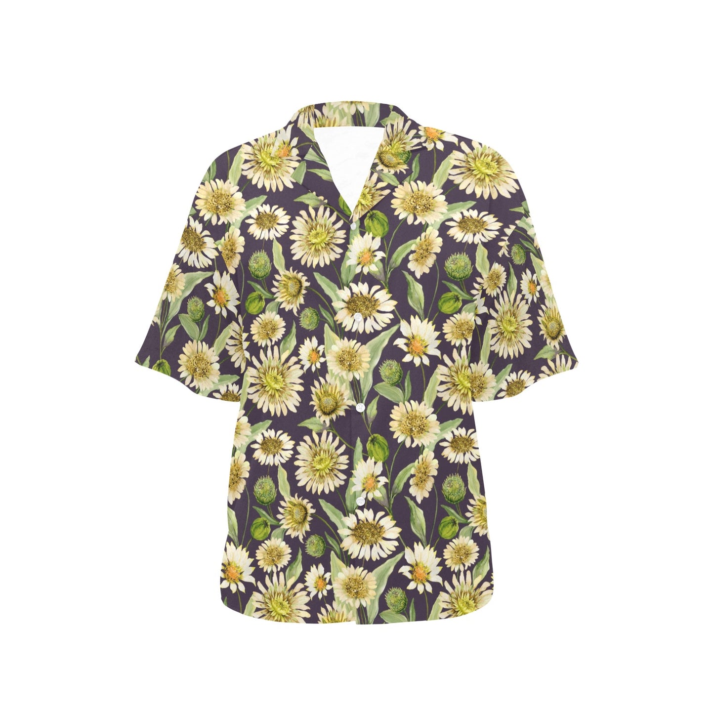 Daisy Vintage Print Pattern Women's Hawaiian Shirt