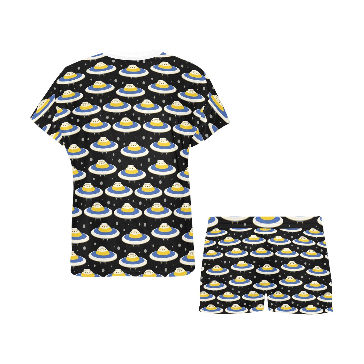 UFO Print Design LKS303 Women's Short Pajama Set