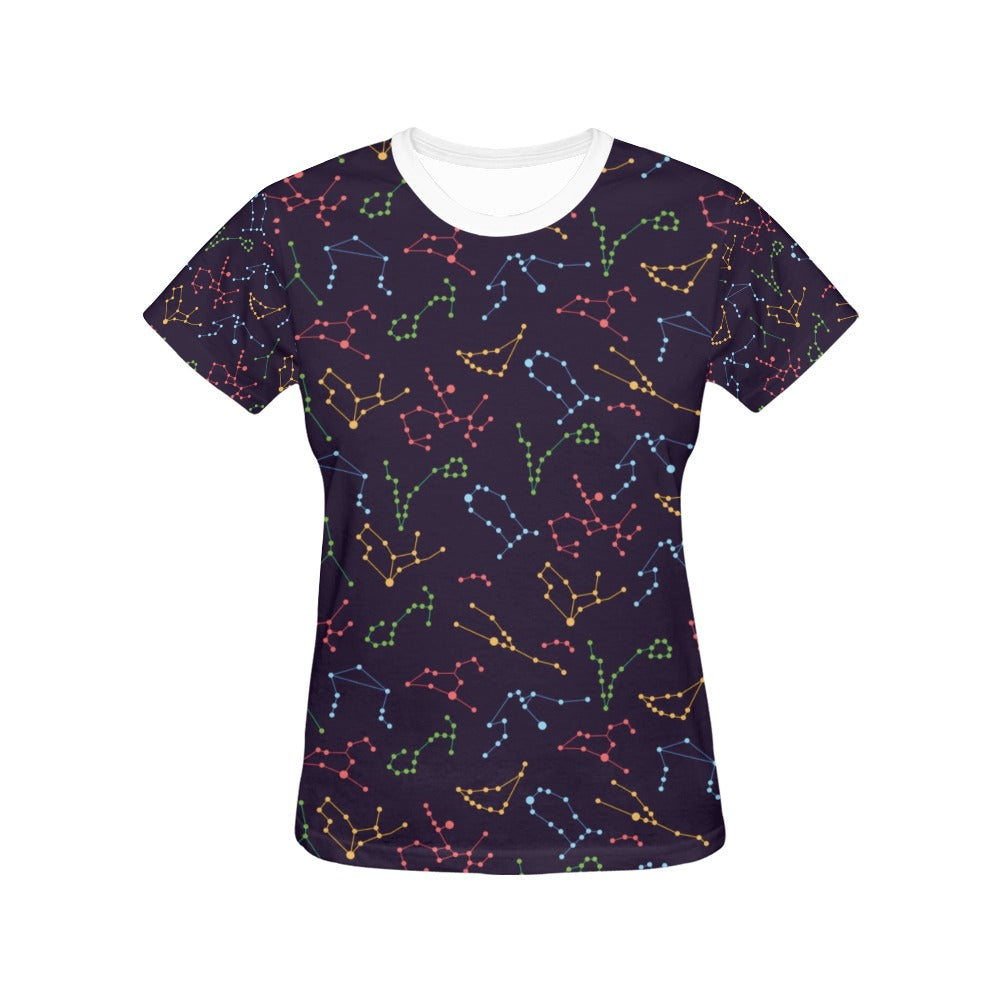 Zodiac Print Design LKS301 Women's  T-shirt