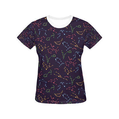 Zodiac Print Design LKS301 Women's  T-shirt