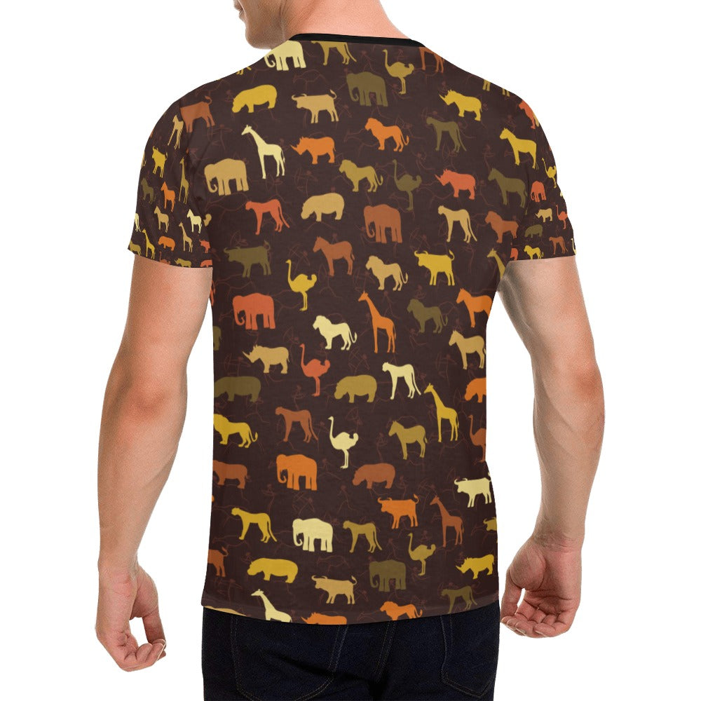 Safari Animal Print Design LKS301 Men's All Over Print T-shirt