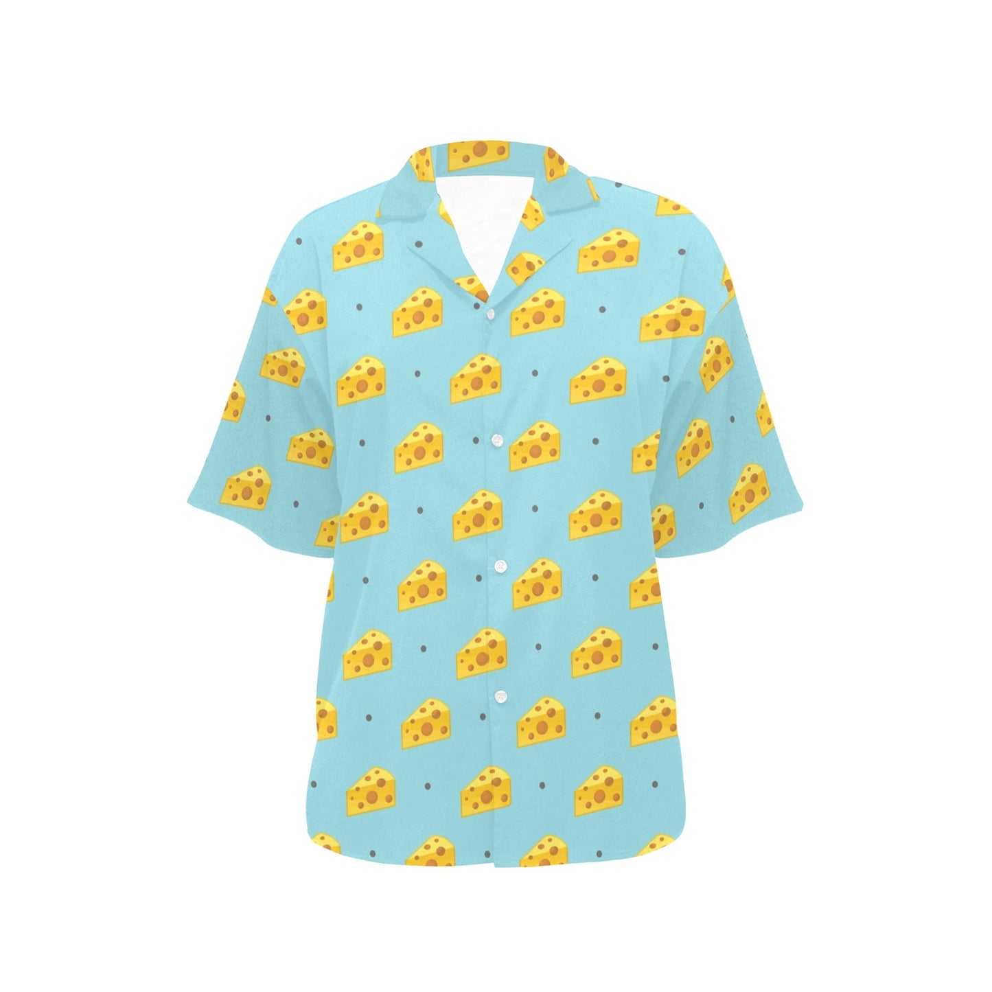 Cheese Pattern Print Design 02 Women's Hawaiian Shirt