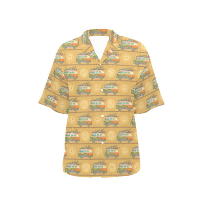 Hippie Van Print Design LKS304 Women's Hawaiian Shirt