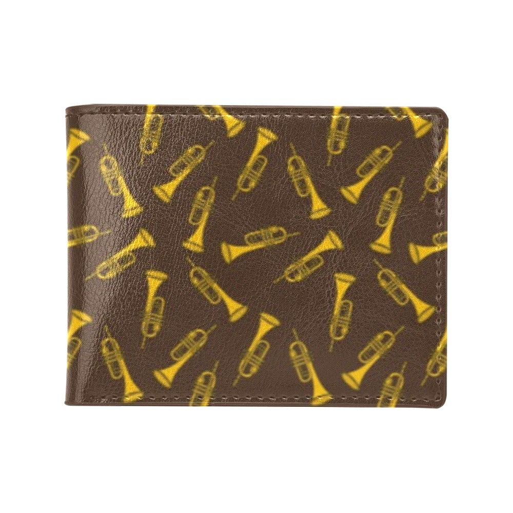 Trumpet Pattern Design Print Men's ID Card Wallet