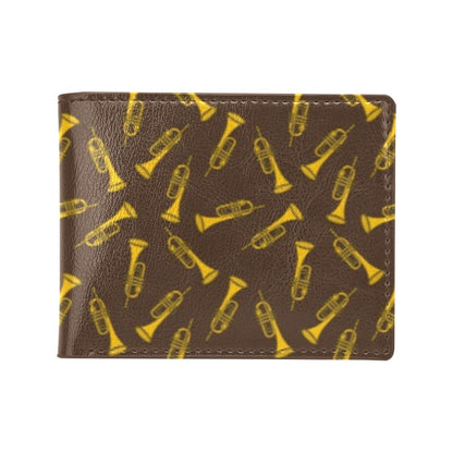 Trumpet Pattern Design Print Men's ID Card Wallet