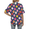 Hibiscus Colorful Print Design LKS301 Women's Hawaiian Shirt