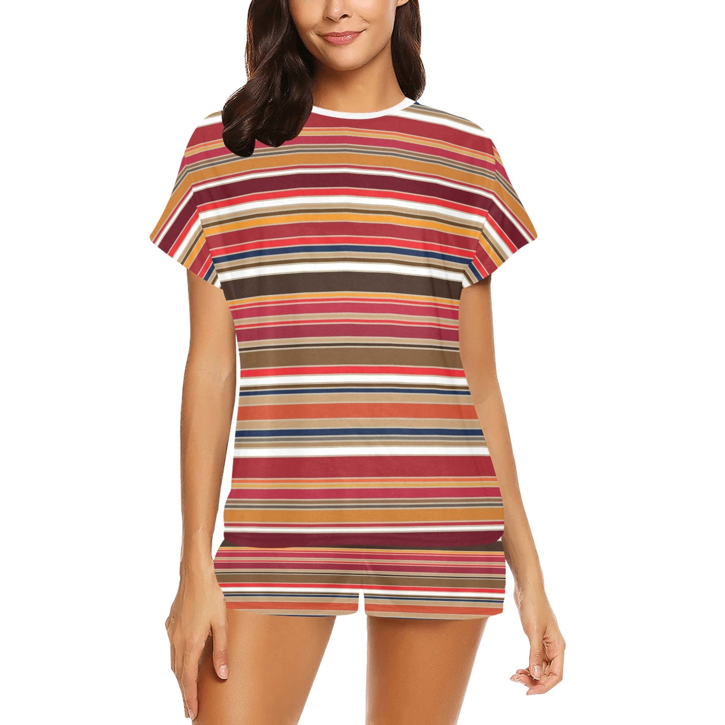 Serape Print Design LKS301 Women's Short Pajama Set