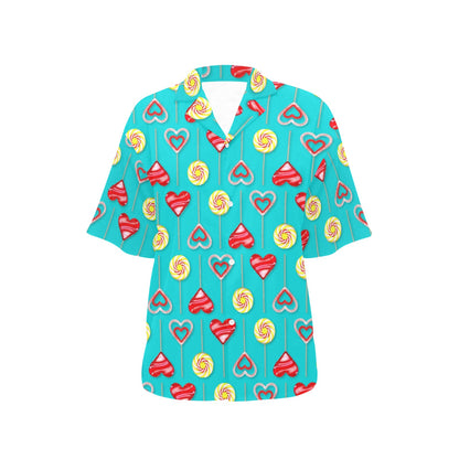 Lollipop Pattern Print Design LL06 Women's Hawaiian Shirt
