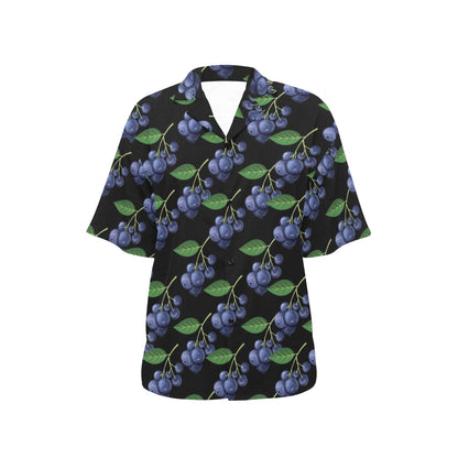 Blueberry Pattern Print Design BB01 Women's Hawaiian Shirt