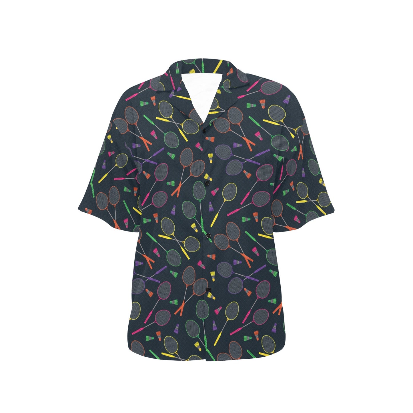 Badminton Pattern Print Design 04 Women's Hawaiian Shirt