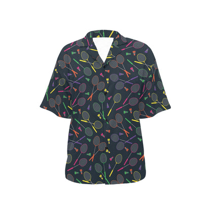 Badminton Pattern Print Design 04 Women's Hawaiian Shirt