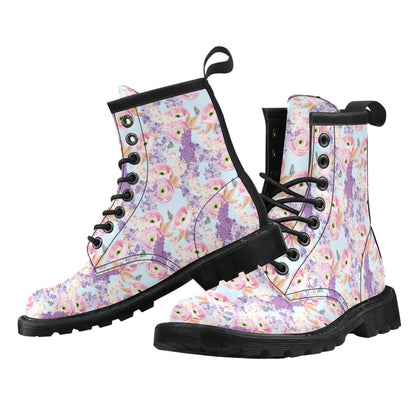 Lilac Pattern Print Design LI03 Women's Boots