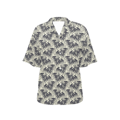 Bat Tribal Pattern Print Design 06 Women's Hawaiian Shirt