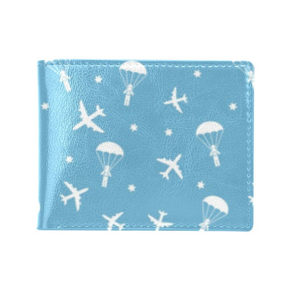 Skydiver Print Design LKS303 Men's ID Card Wallet