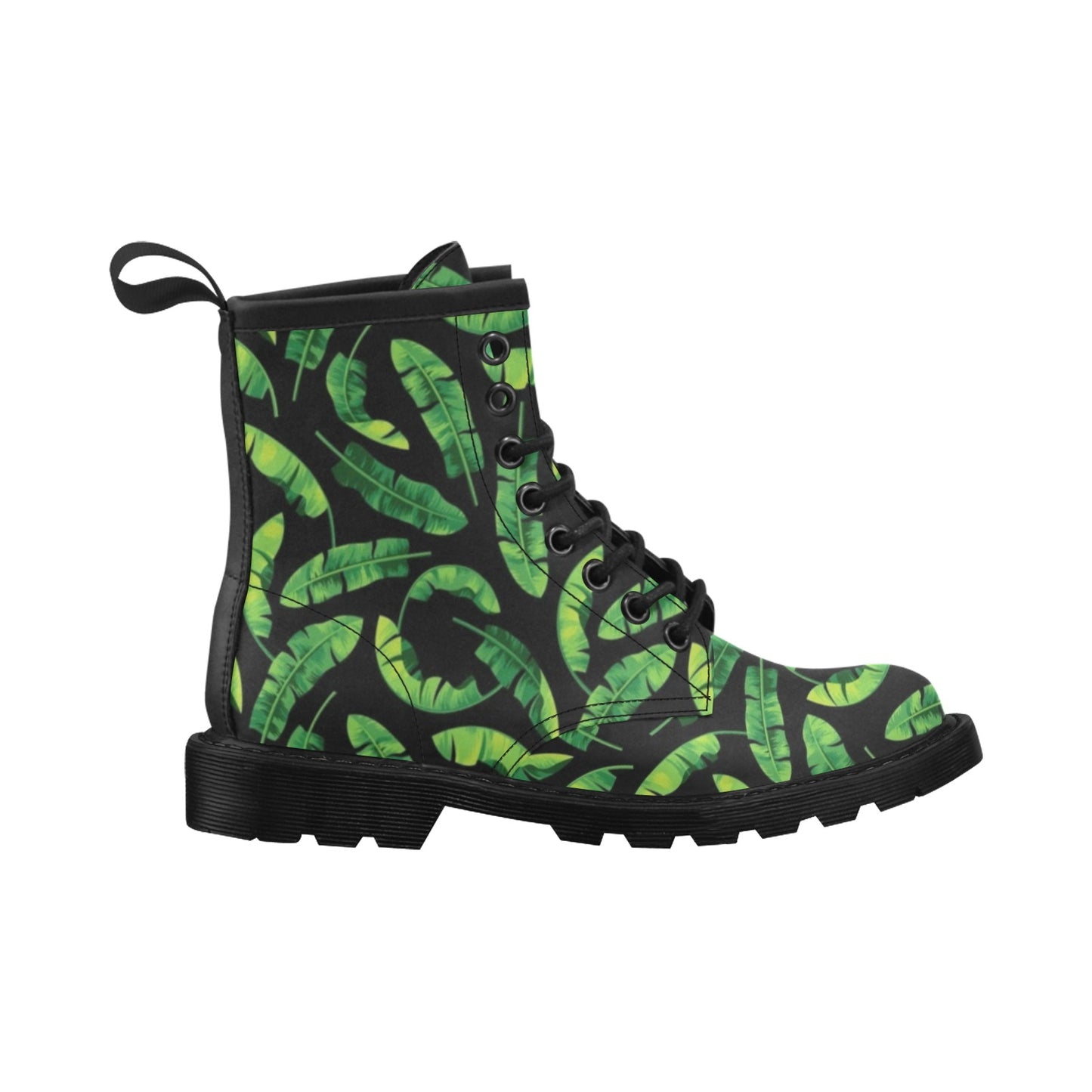 Banana Leaf Pattern Print Design BL02 Women's Boots