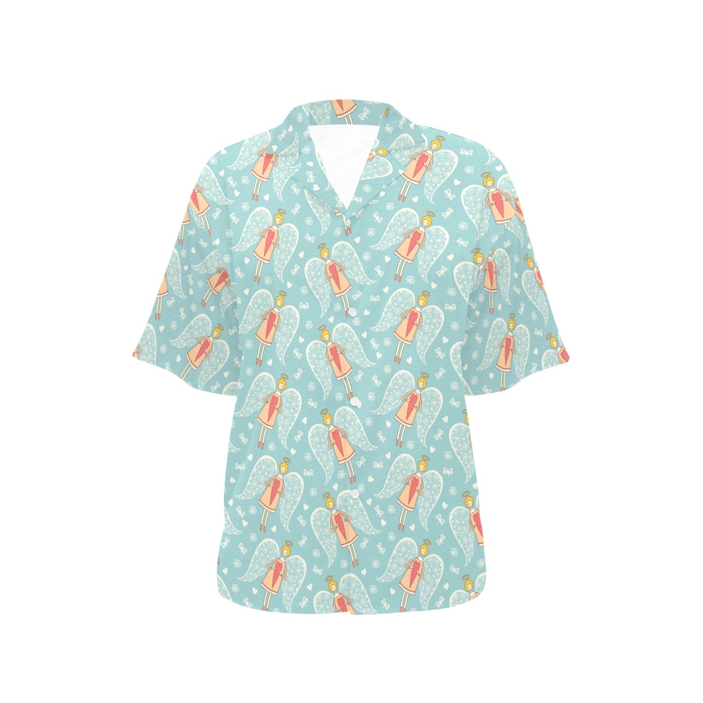 Angel Pattern Print Design 01 Women's Hawaiian Shirt