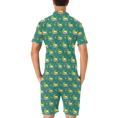 Camping Camper Pattern Print Design 06 Men's Romper