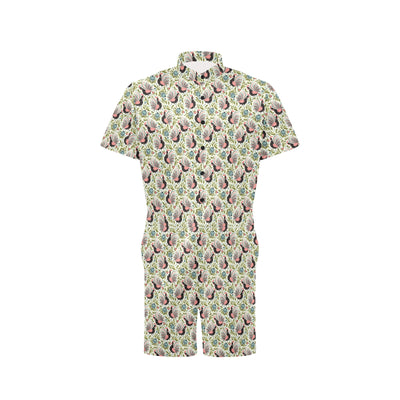 Rooster Print Design Men's Romper