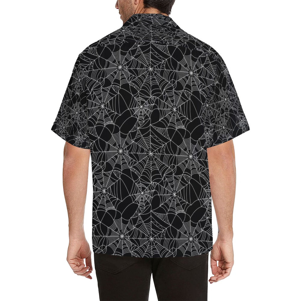 Spider Web Print Design LKS301 Men's Hawaiian Shirt
