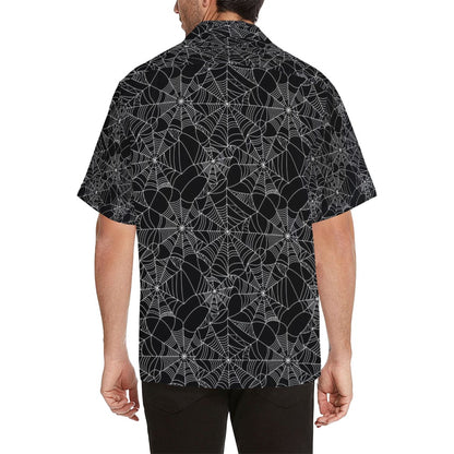 Spider Web Print Design LKS301 Men's Hawaiian Shirt