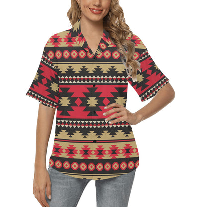 Navajo Pattern Print Design A04 Women's Hawaiian Shirt