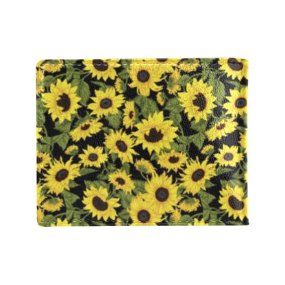 Sunflower Fresh Bright Color Print Men's ID Card Wallet